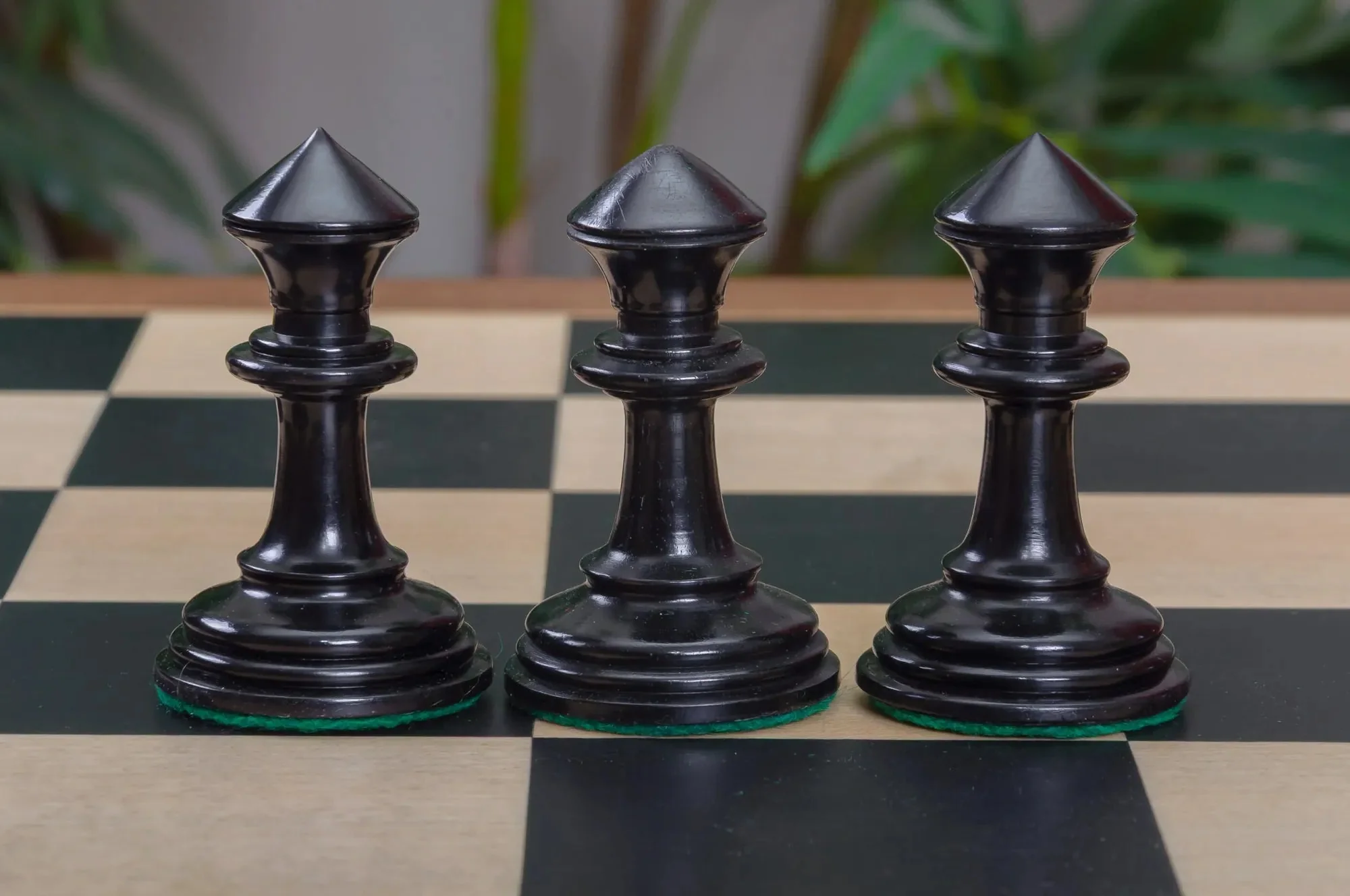 IMPERFECT - 4.4" Westminster - GENUINE EBONY / BOXWOOD - Wood Chess Pieces - Image 5