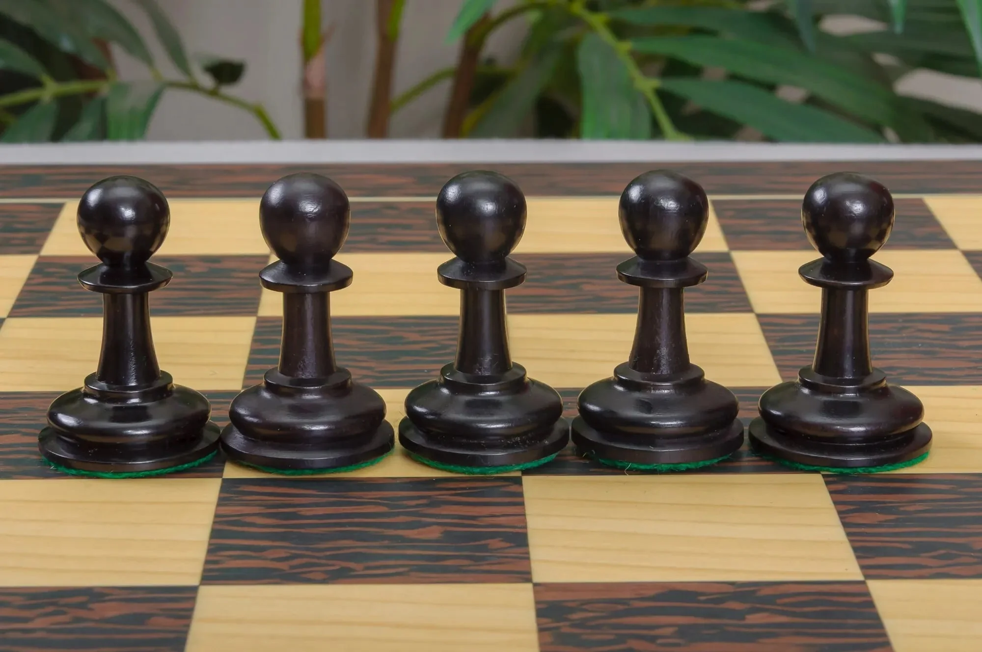 IMPERFECT - 4.0" Aversa - GENUINE EBONY / BOXWOOD - Wood Chess Pieces - Image 2