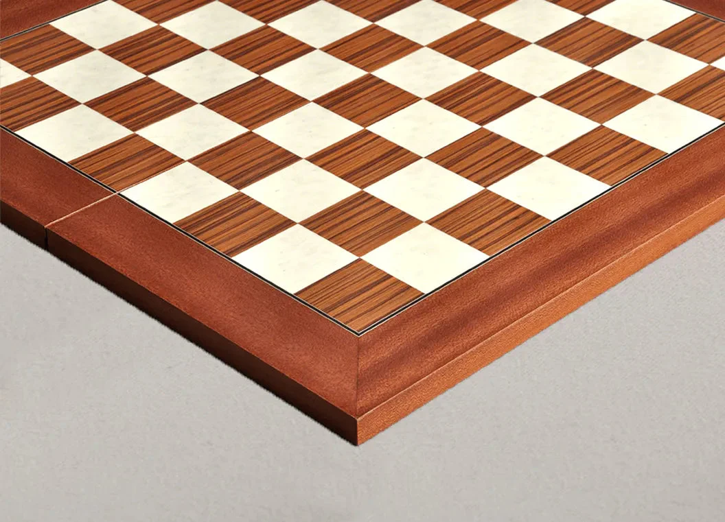 Folding Standard Traditional Chess Board 2.25" Squares - Bird's Eye Maple & Indian Rosewood - Image 3