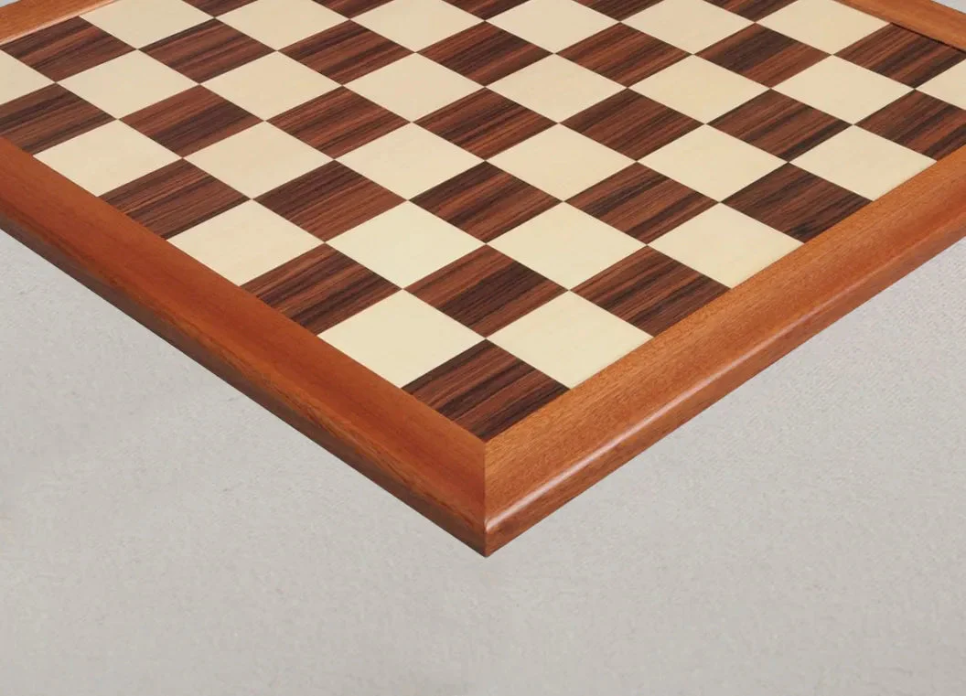Indian Rosewood and Sycamore Superior Traditional Chess Board - 2.5" Squares - Image 2