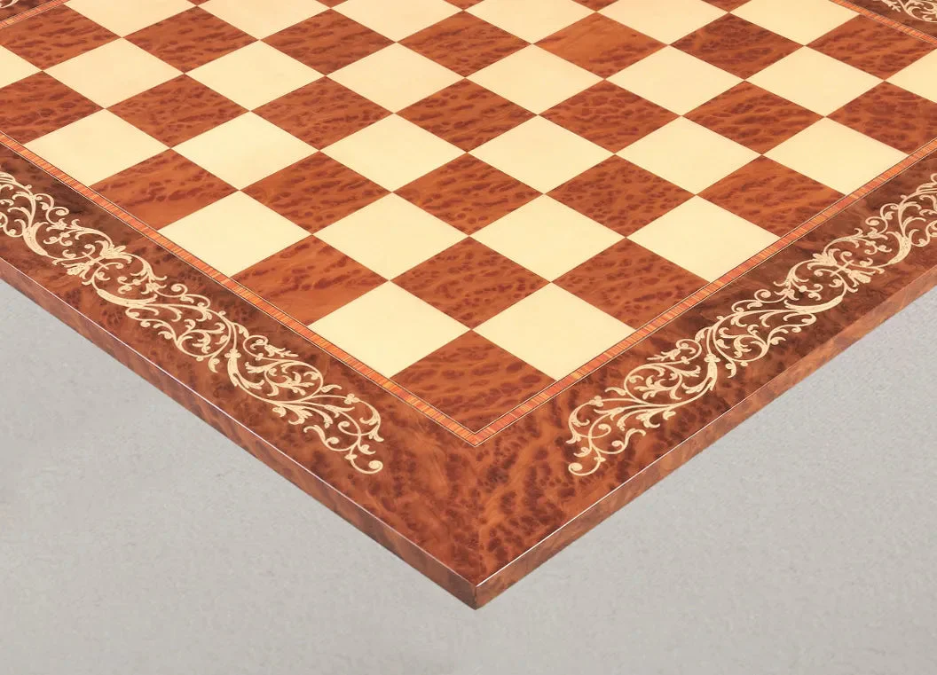 INLAID - Vavona Burl & Maple Superior Traditional Chess Board - Gloss Finish - Image 2