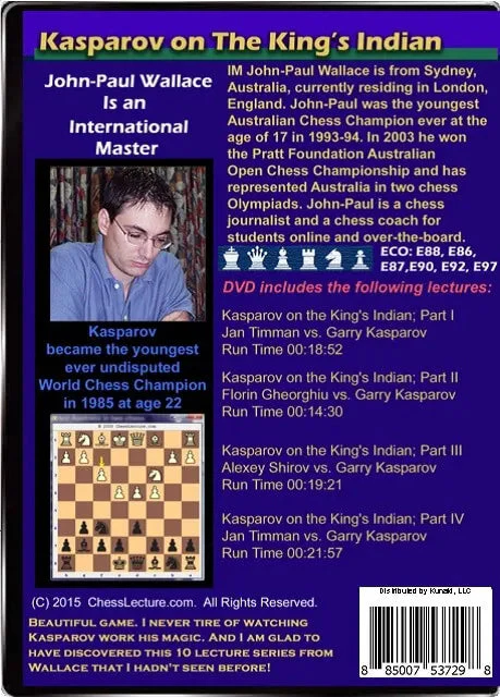 Kasparov on the King's Indian - 2 DVDs - Chess Lecture - Volume 115 - Image 2