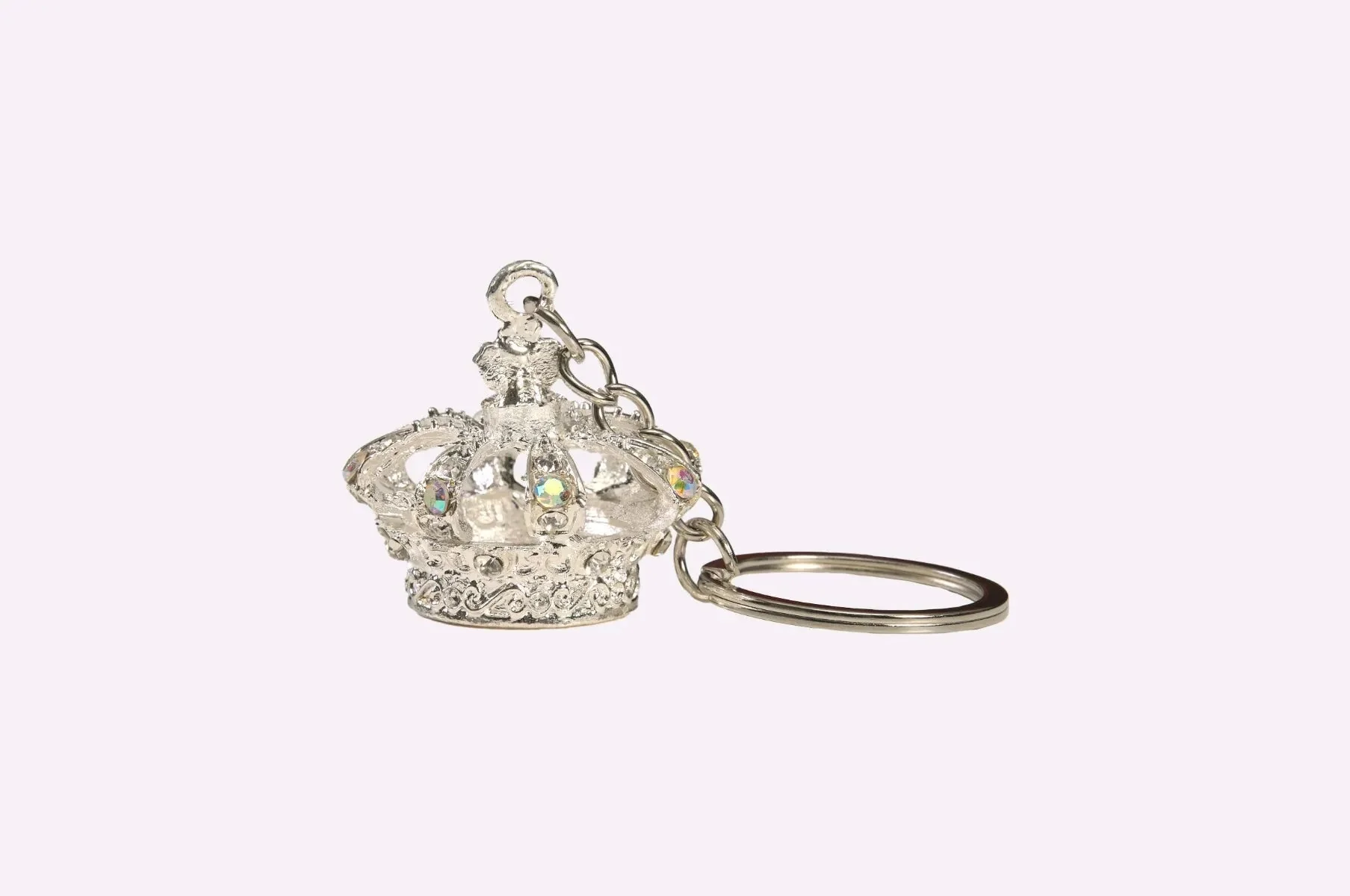 King's Crown Metal Keychain - SILVER - Image 2