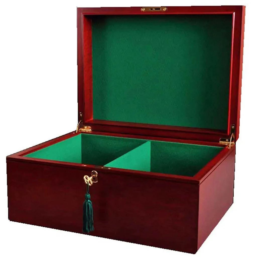 Large Red Burl Premium Chess Box - Image 6