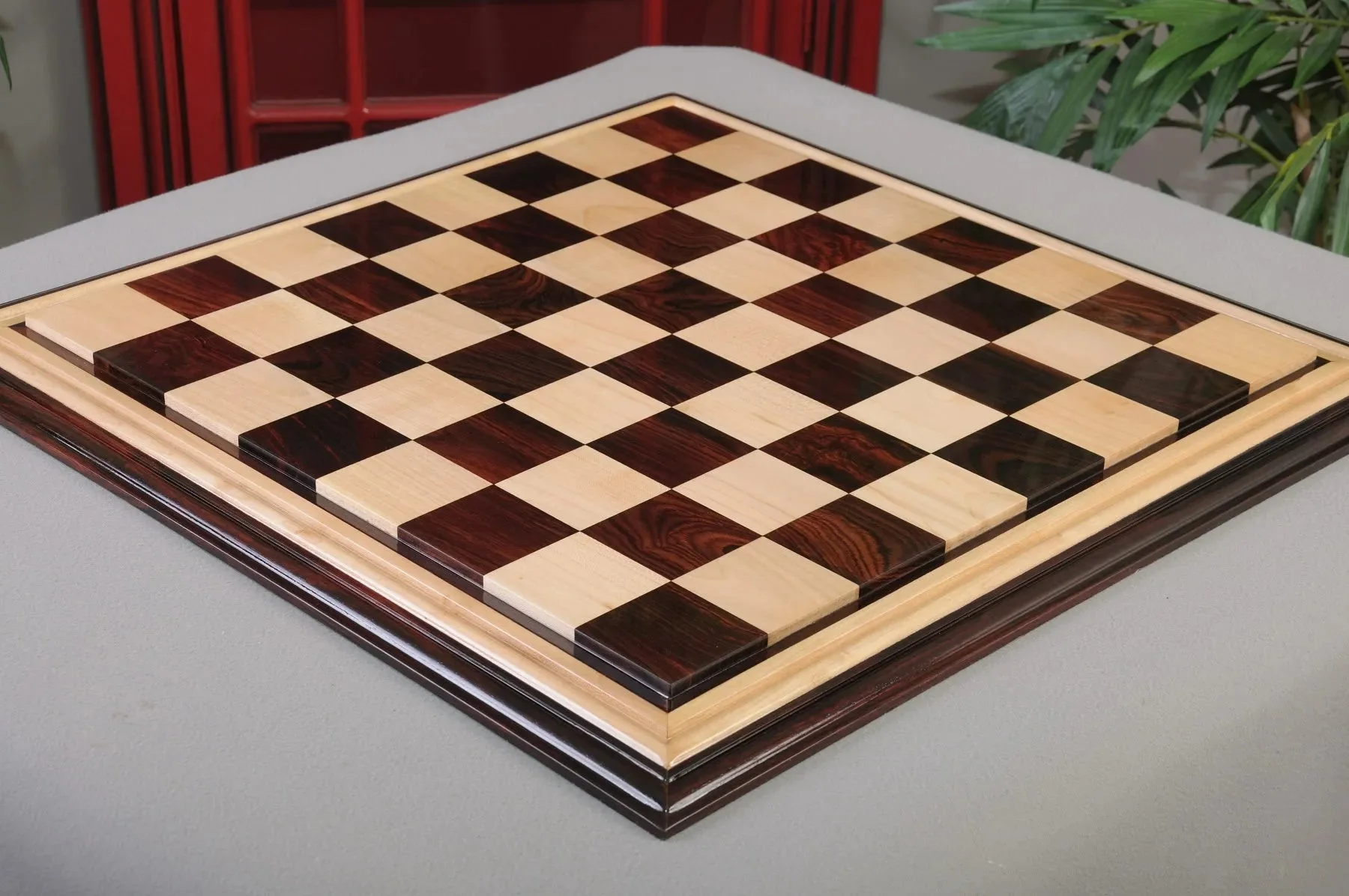 Luxe Wood Chess Board - Indian Rosewood / Maple - 2.5" Squares