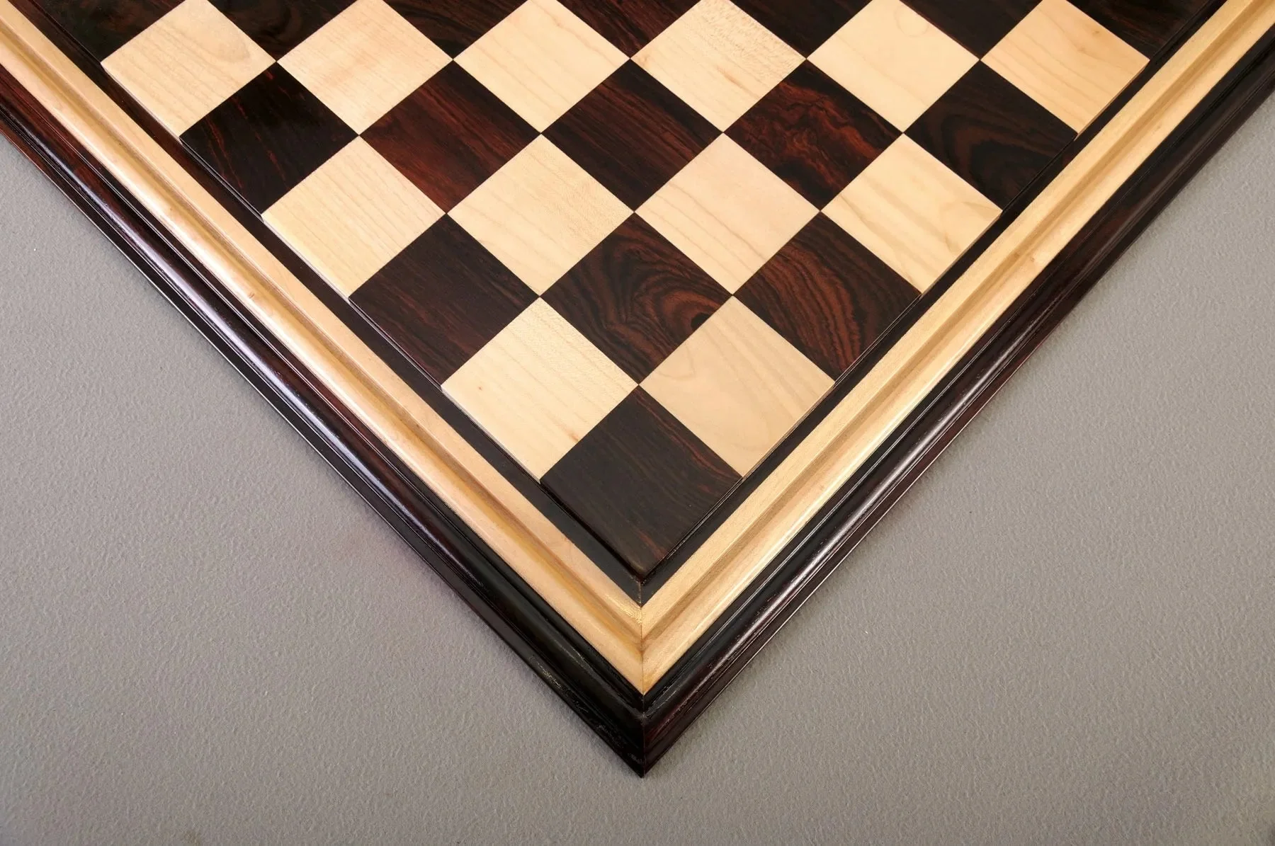Luxe Wood Chess Board - Indian Rosewood / Maple - 2.5" Squares - Image 4