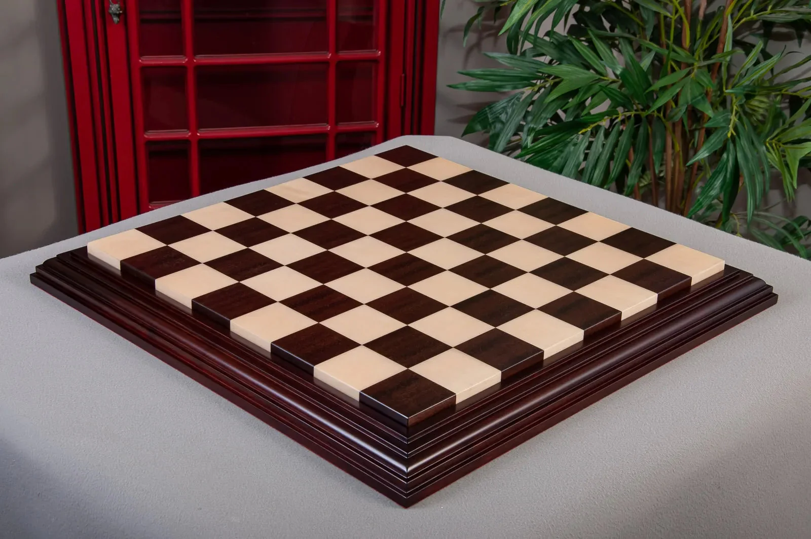 Luxe Contemporary Wood Chess Board - Indian Rosewood / Maple - 2.5" Squares