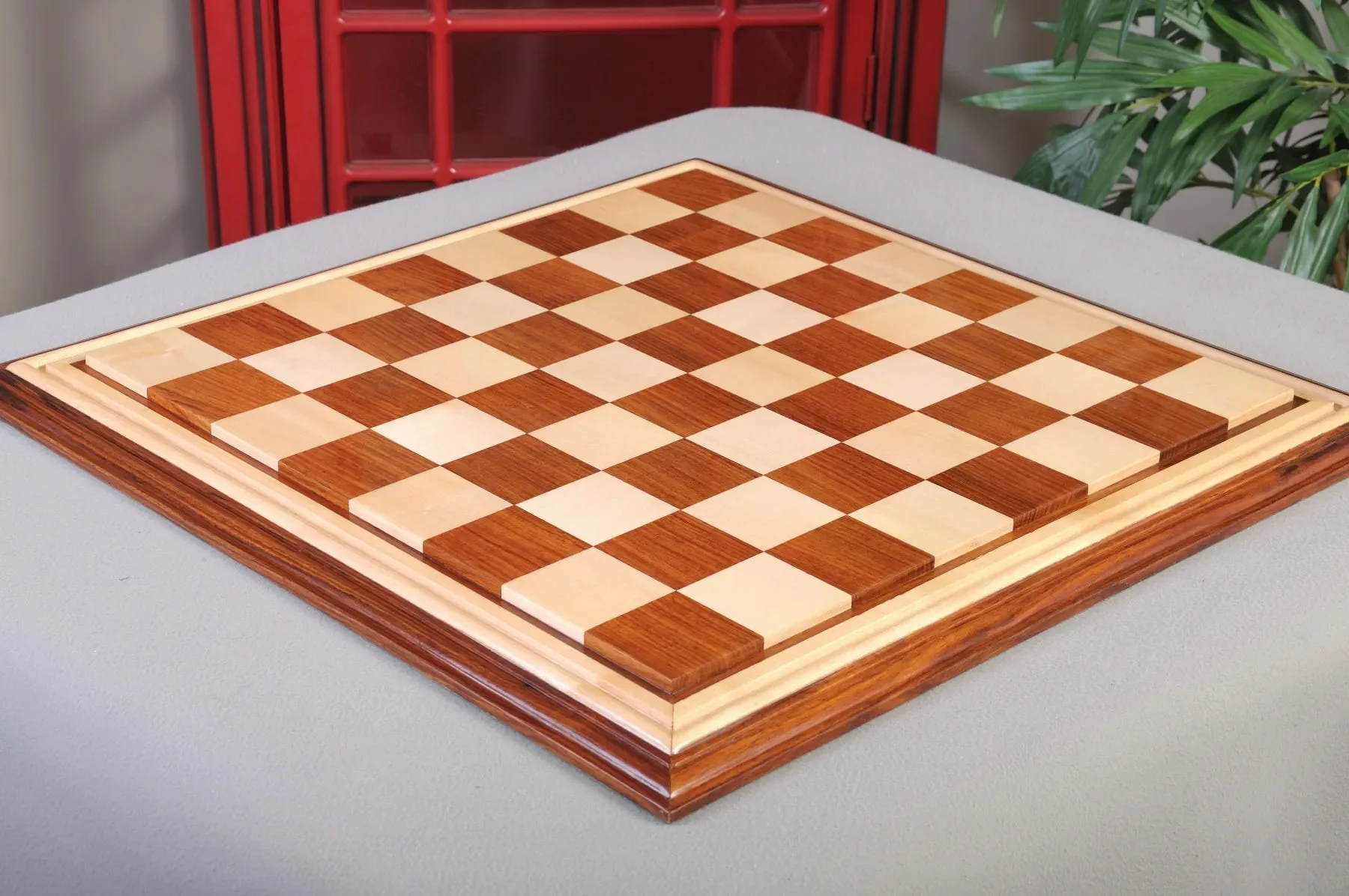 Luxe Wood Chess Board - Golden Rosewood / Maple - 2.25" Squares - Image 3