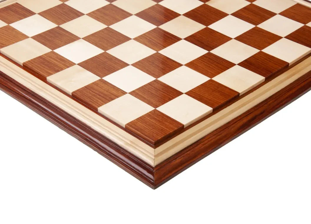 Luxe Wood Chess Board - Golden Rosewood / Maple - 2.25" Squares - Image 4