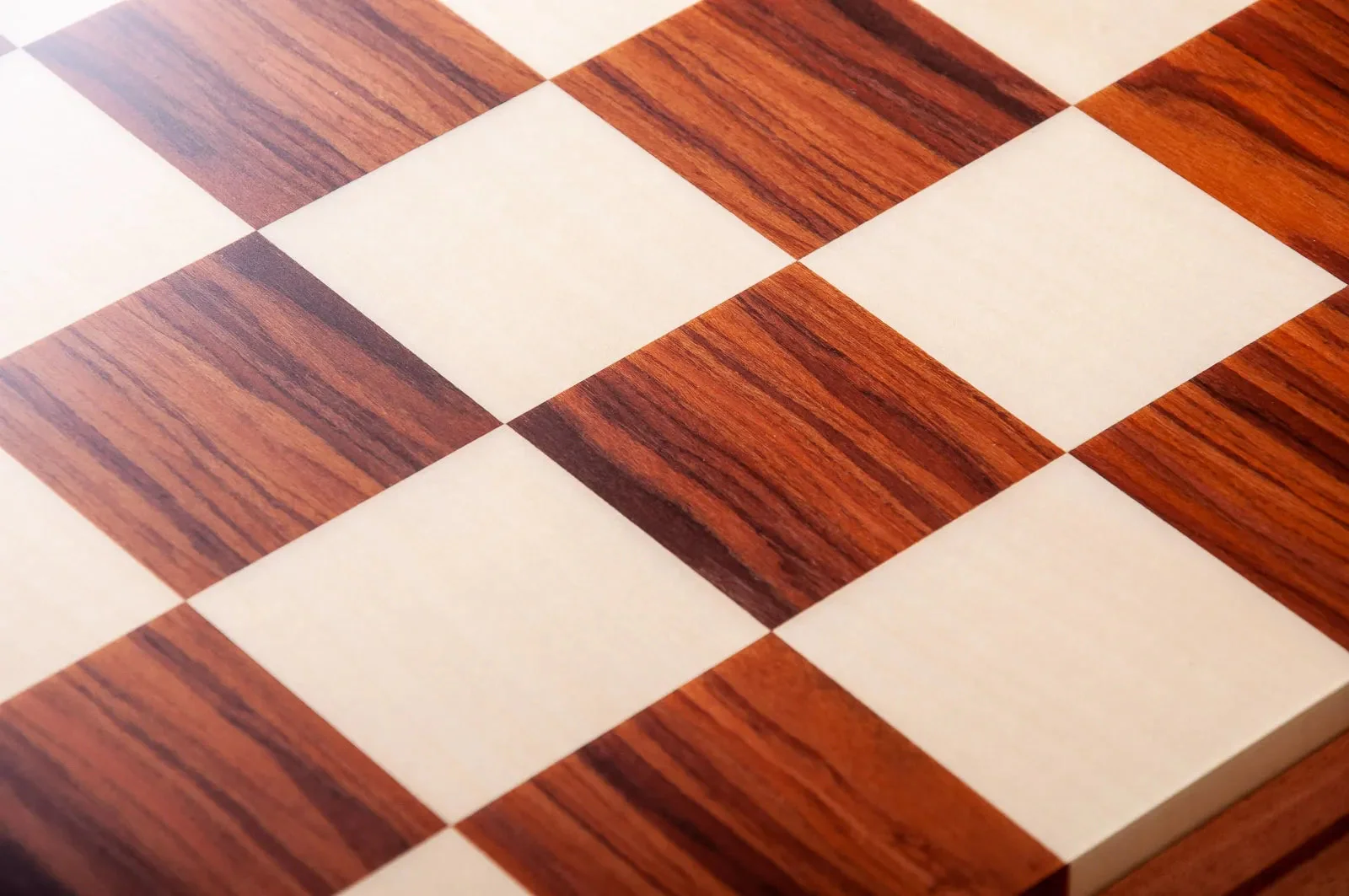 Luxe Contemporary Wood Chess Board - Bolivian Rosewood / Maple  - 2.5" Squares - Image 2
