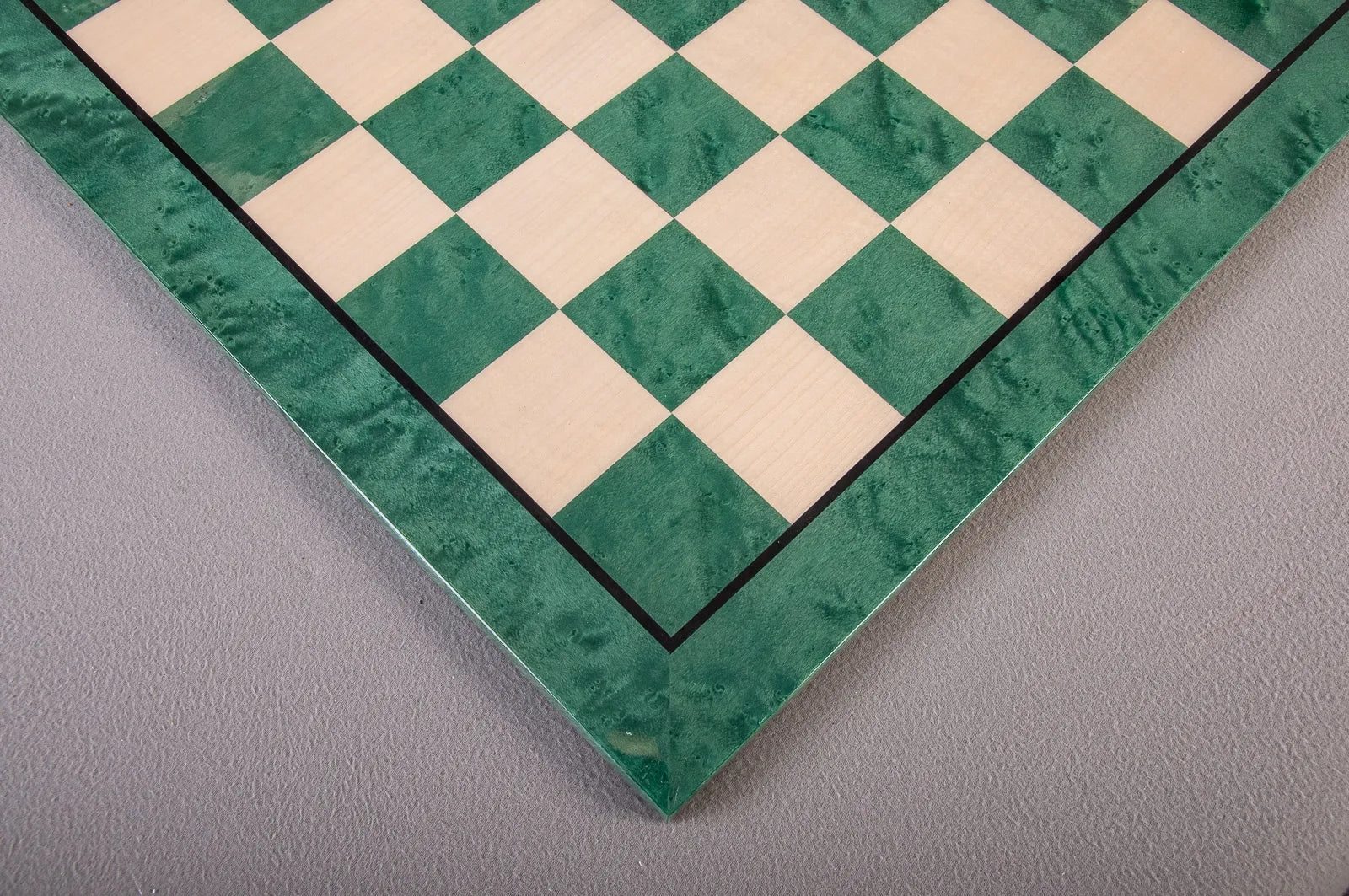 Prototype Wood Chess Board - Green Erable / Maple - 2.5" Squares - GLOSS - Image 4