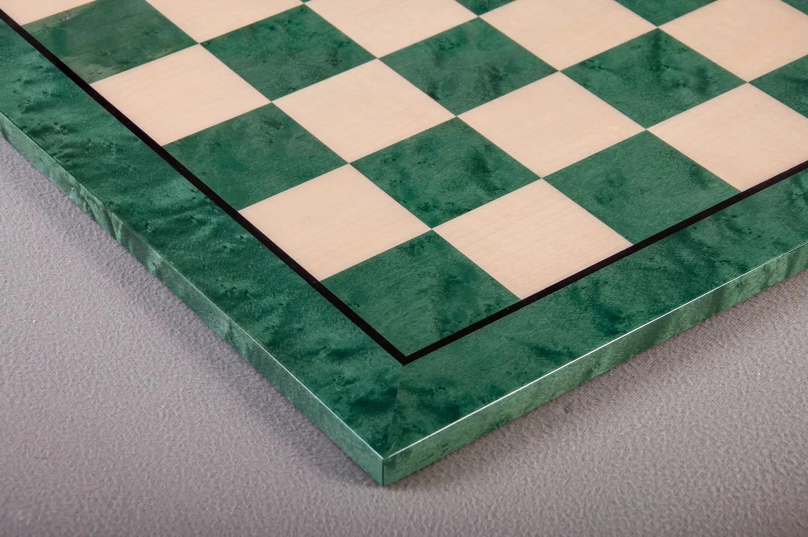 Prototype Wood Chess Board - Green Erable / Maple - 2.5" Squares - GLOSS - Image 5
