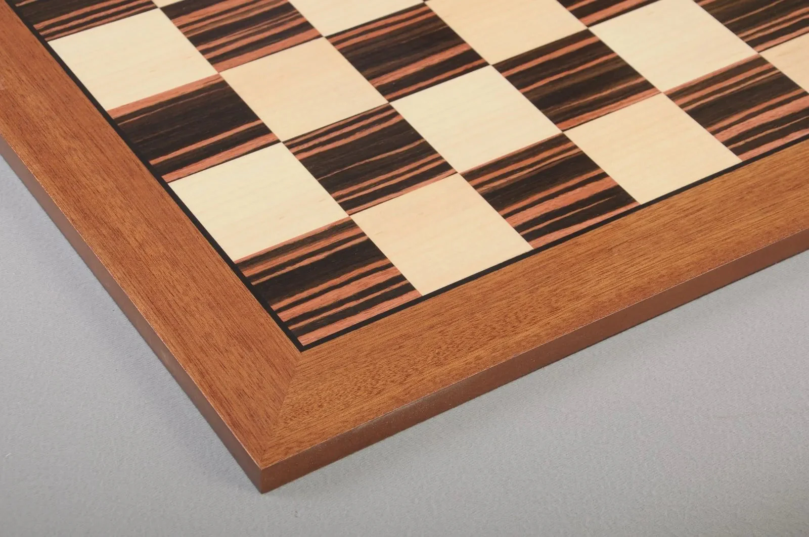 Macassar Ebony & Bird's Eye Maple Classic Traditional Double-Sided Chess Board - Image 2