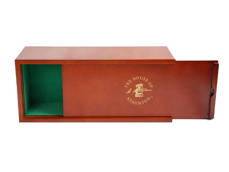 Mahogany Slide-Top Chess Box