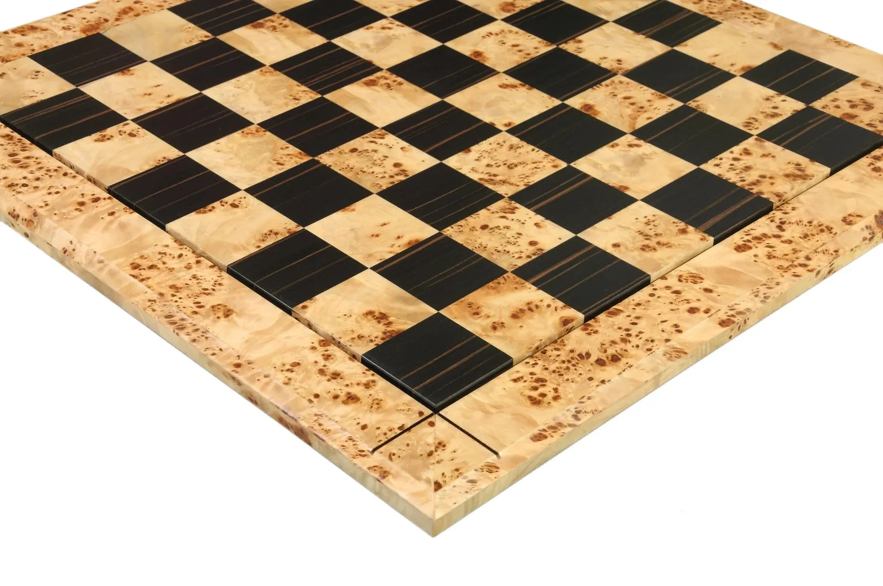 MAPLE BURL & Ebony Reproduction of the Drueke Chess Board - 2.5" SQUARES - Image 4