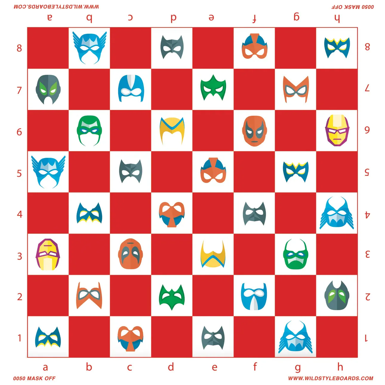 Mask Off - Full Color Vinyl Chess Board