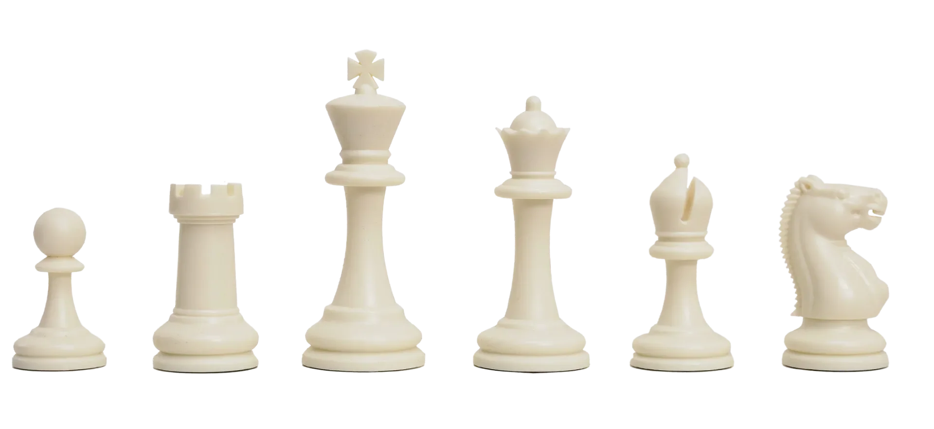 Master Single Weighted Plastic Chess Pieces - 3.75" King - Black & White - Image 3