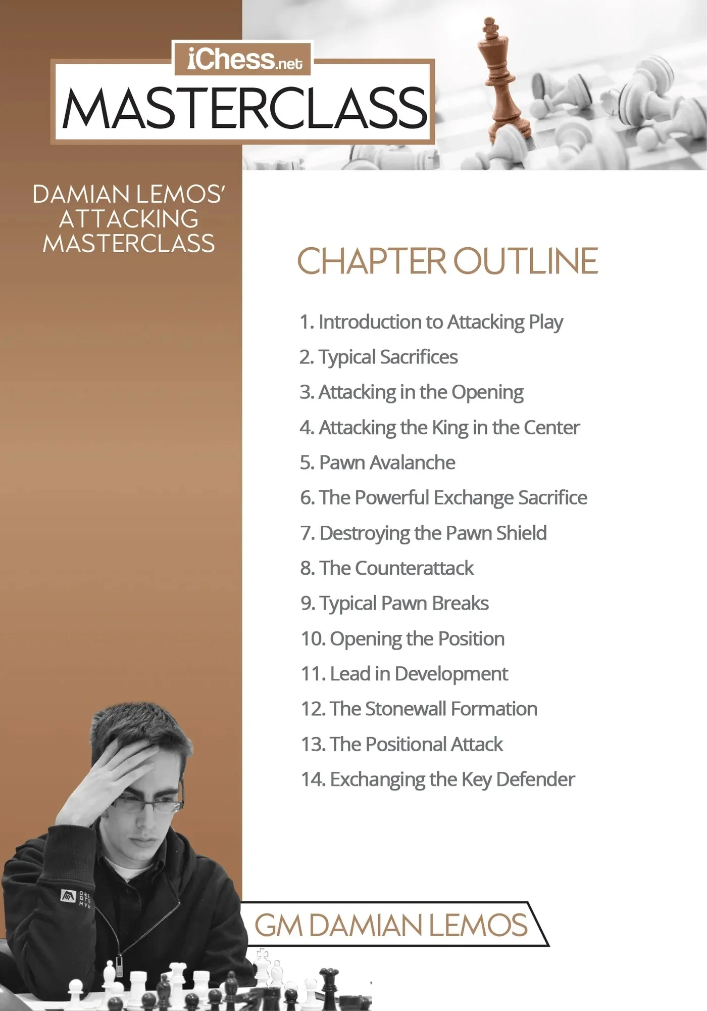 CLEARANCE - MASTERCLASS - Damian Lemos' Attacking Masterclass - GM Damian Lemos - Over 10 hours of Content! - Image 5