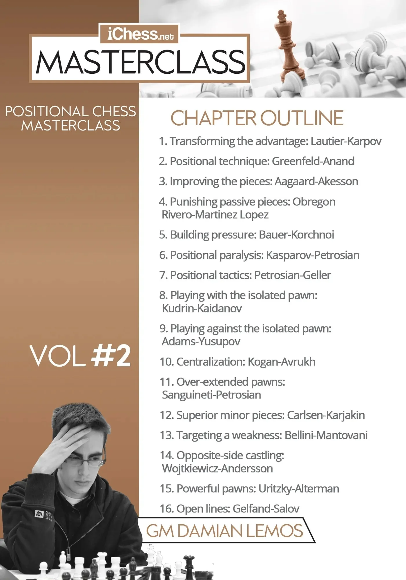 CLEARANCE - MASTERCLASS - Damian Lemos' Positional Chess Masterclass - GM Damian Lemos - Over 9 hours of Content! - Volume 2 - Image 4