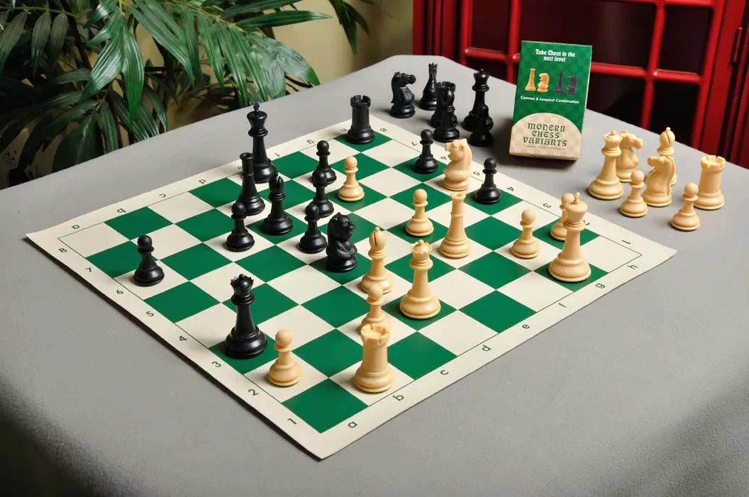 The Marshall Series Plastic Chess Pieces - 3.75" King - Black & Natural
