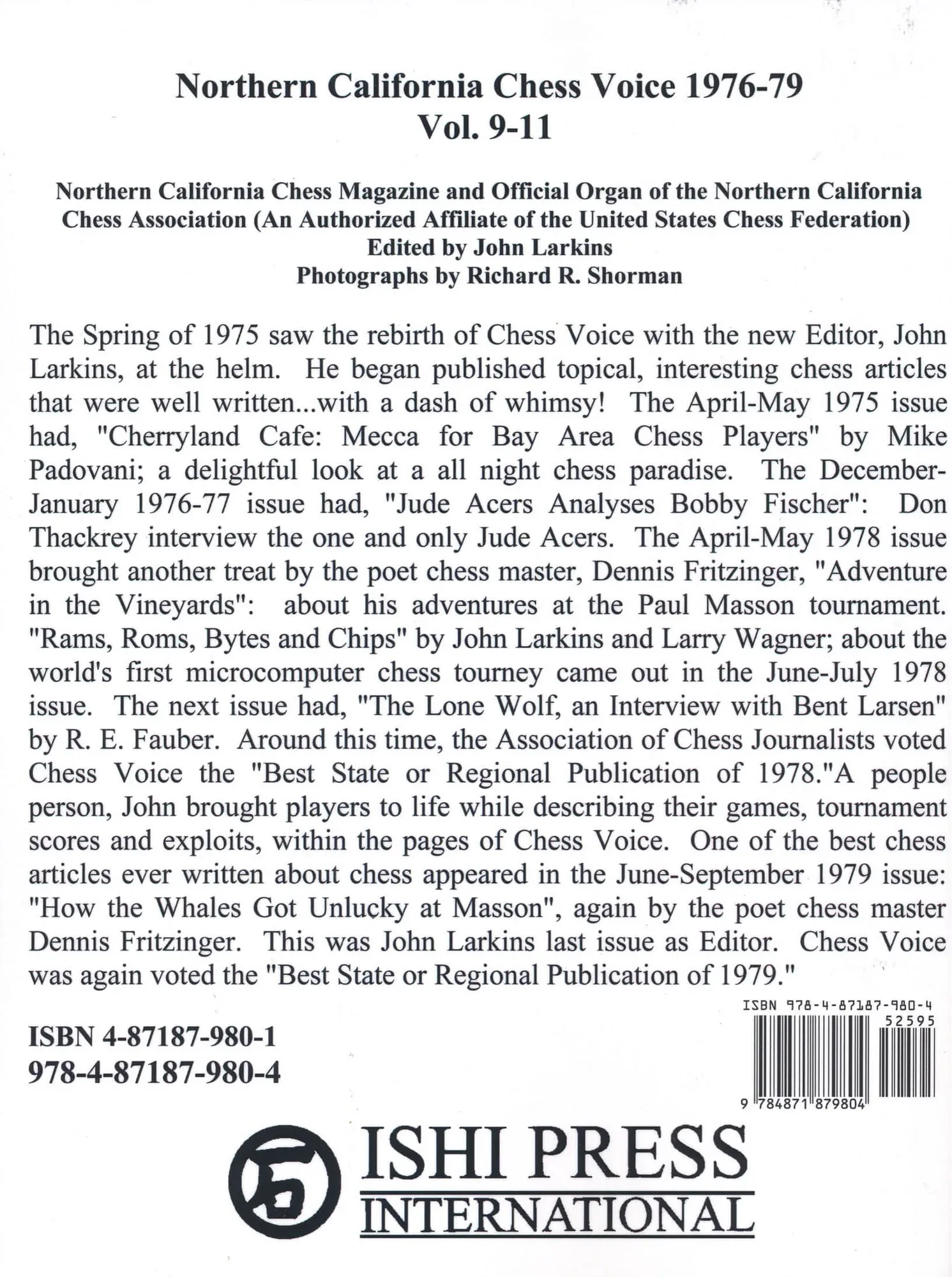 Northern California Chess Voice - 1976-1979 Vol. 9-11 - Image 2