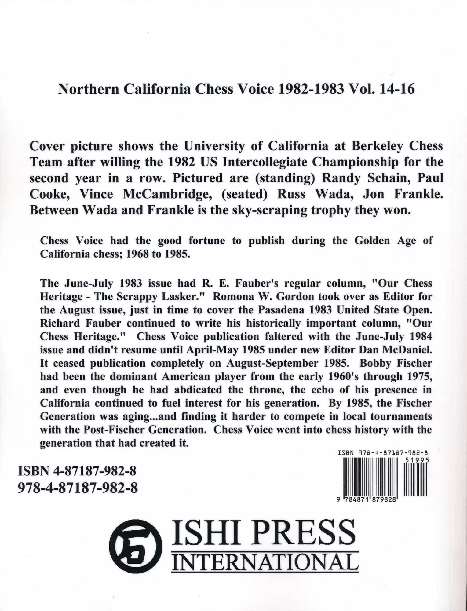 Northern California Chess Voice - 1982-1983 Vol. 14-16 - Image 2
