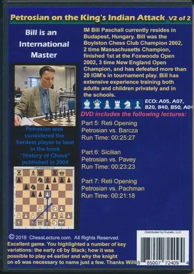 Petrosian on the King's Indian Attack - Chess Lecture - Volume 178 - 2 DVDs - Image 2