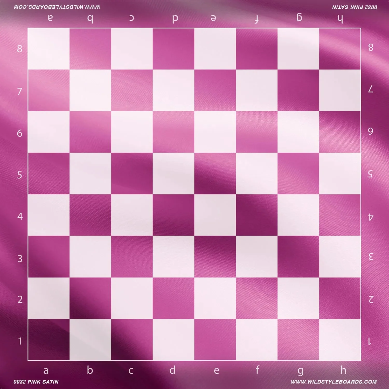 Pink Satin - Full Color Vinyl Chess Board