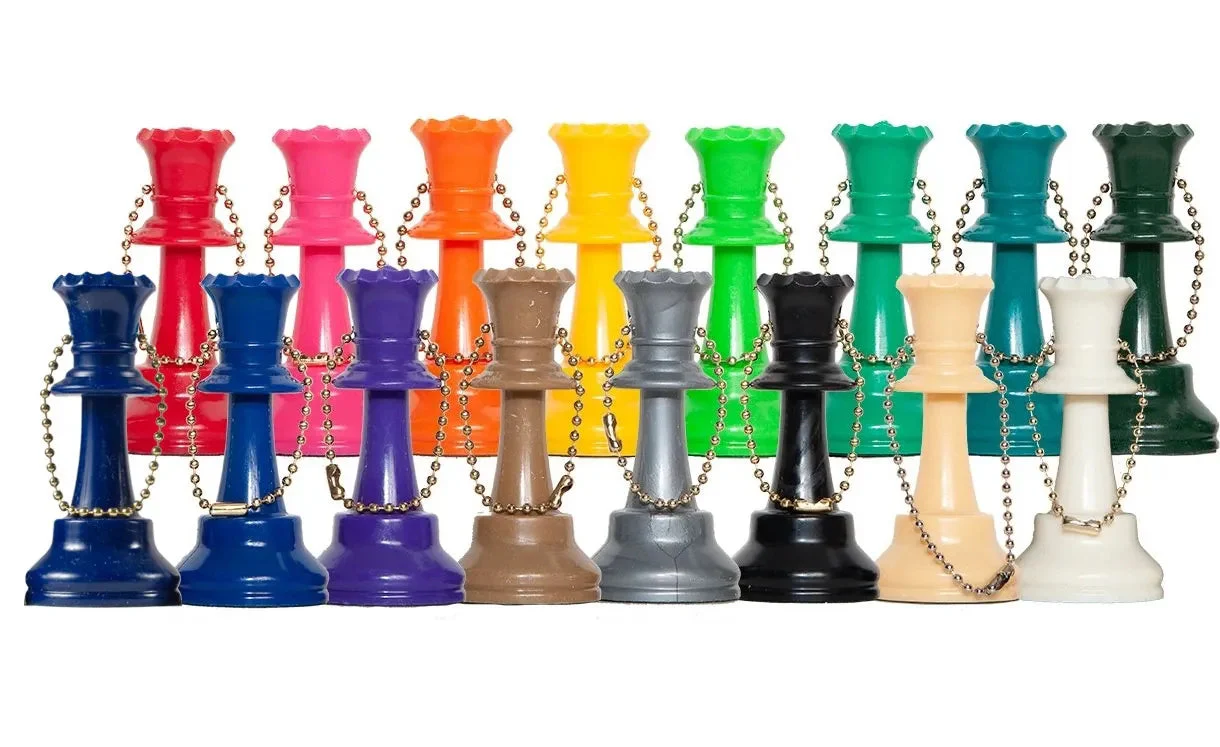 Plastic Chess Pieces Key Chains - Color Queen