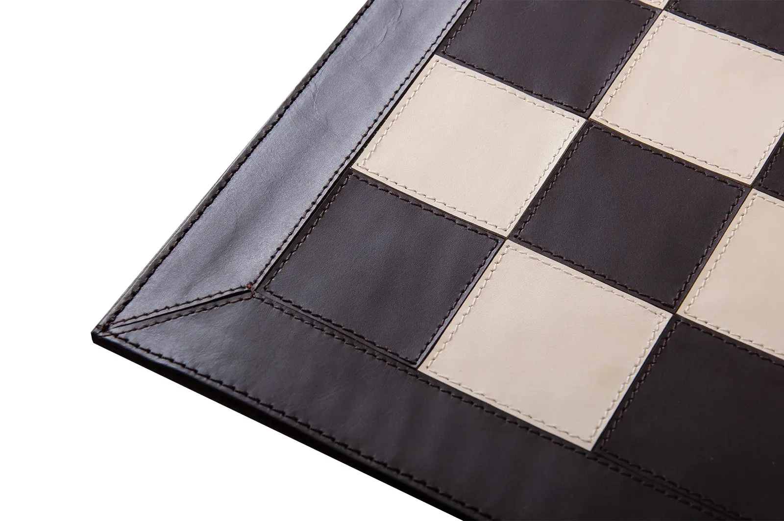 Premium Leather Chess Board and Storage Quiver - 2.25" Squares - Black - Image 3