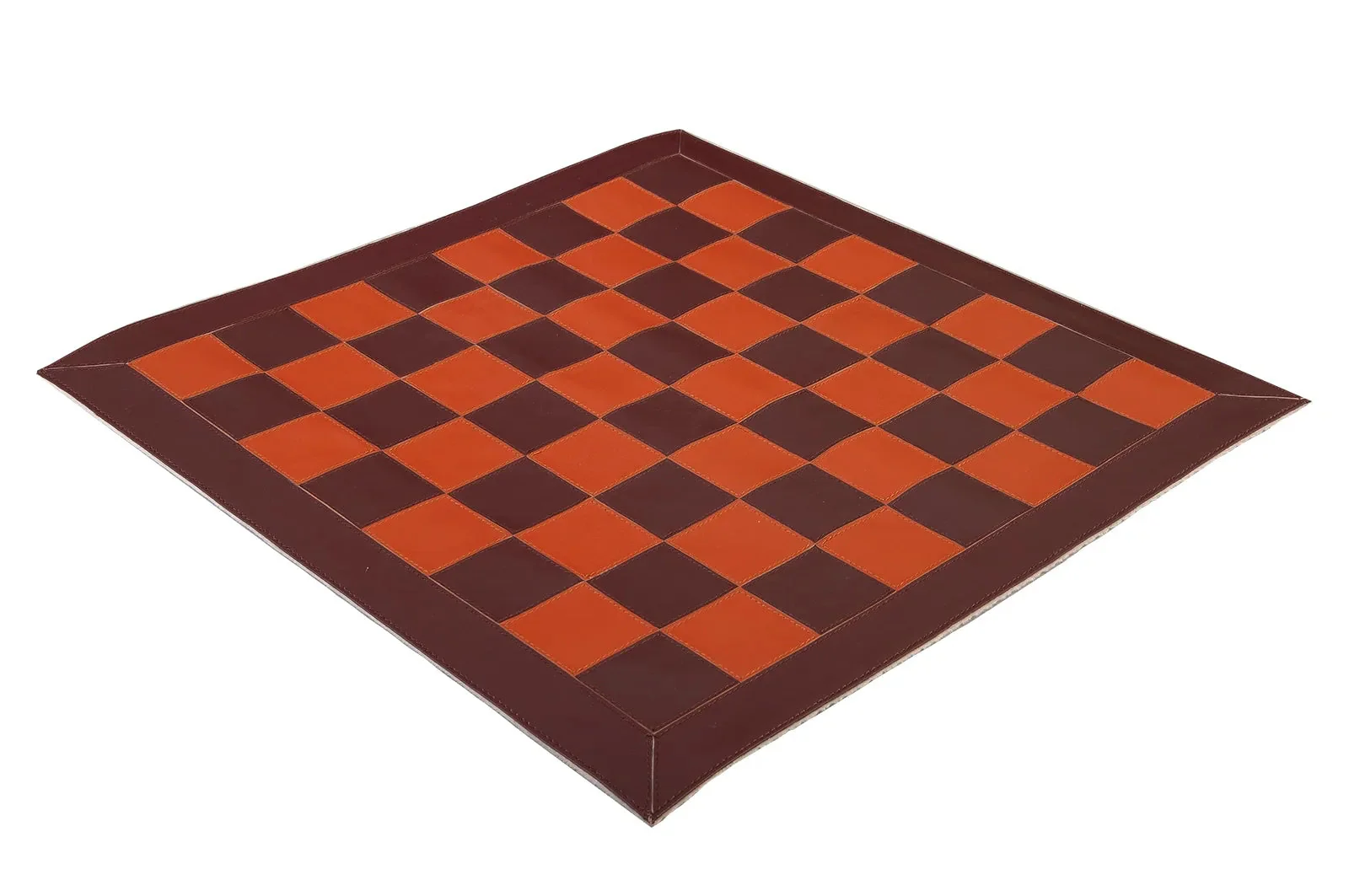 Premium Leather Chess Board and Storage Quiver - 2.25" Squares - Brown - Image 3