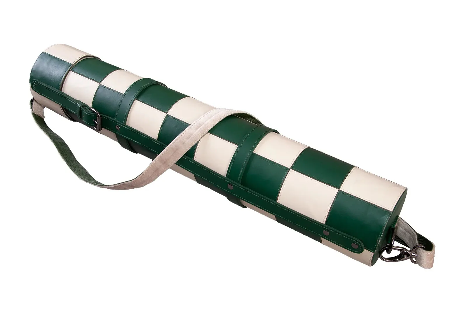 Premium Leather Chess Board and Storage Quiver - 2.25" Squares - Green - Image 5