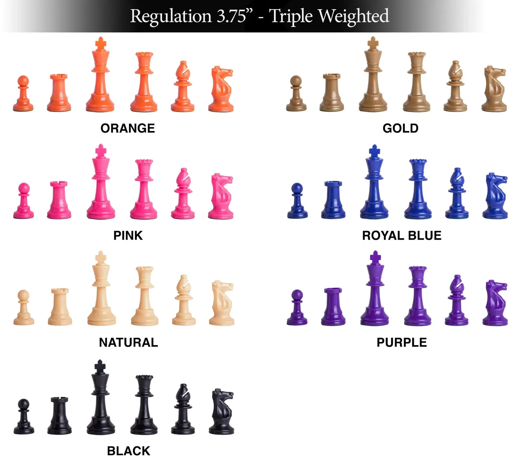 Replacement Plastic Chess Pieces - Image 3