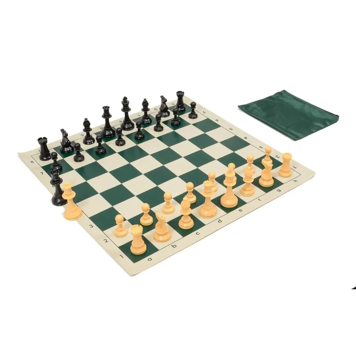 Quality Club Chess Set - Forest Green