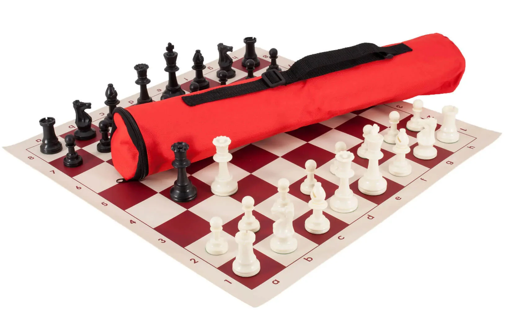 Quiver Chess Set Combination - Single Weighted Regulation Pieces | Vinyl Chess Board | Quiver Bag - Image 19