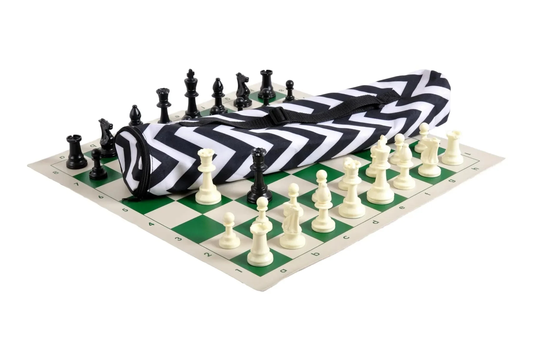 Quiver Chess Set Combination - Single Weighted Regulation Pieces | Vinyl Chess Board | Quiver Bag - Image 25