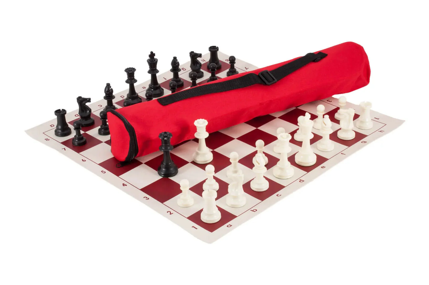 Quiver Chess Set Combination - Triple Weighted Regulation Pieces | Vinyl Chess Board | Quiver Bag - Image 11