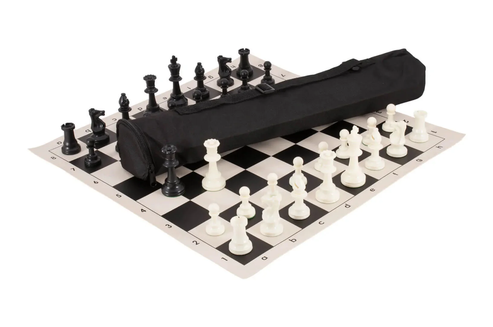 Quiver Chess Set Combination - Triple Weighted Regulation Pieces | Vinyl Chess Board | Quiver Bag - Image 9