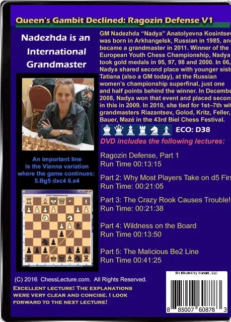 Queen's Gambit Declined - Ragozin Defense - 2 DVDs - Chess Lecture - Volume 148 - Image 2