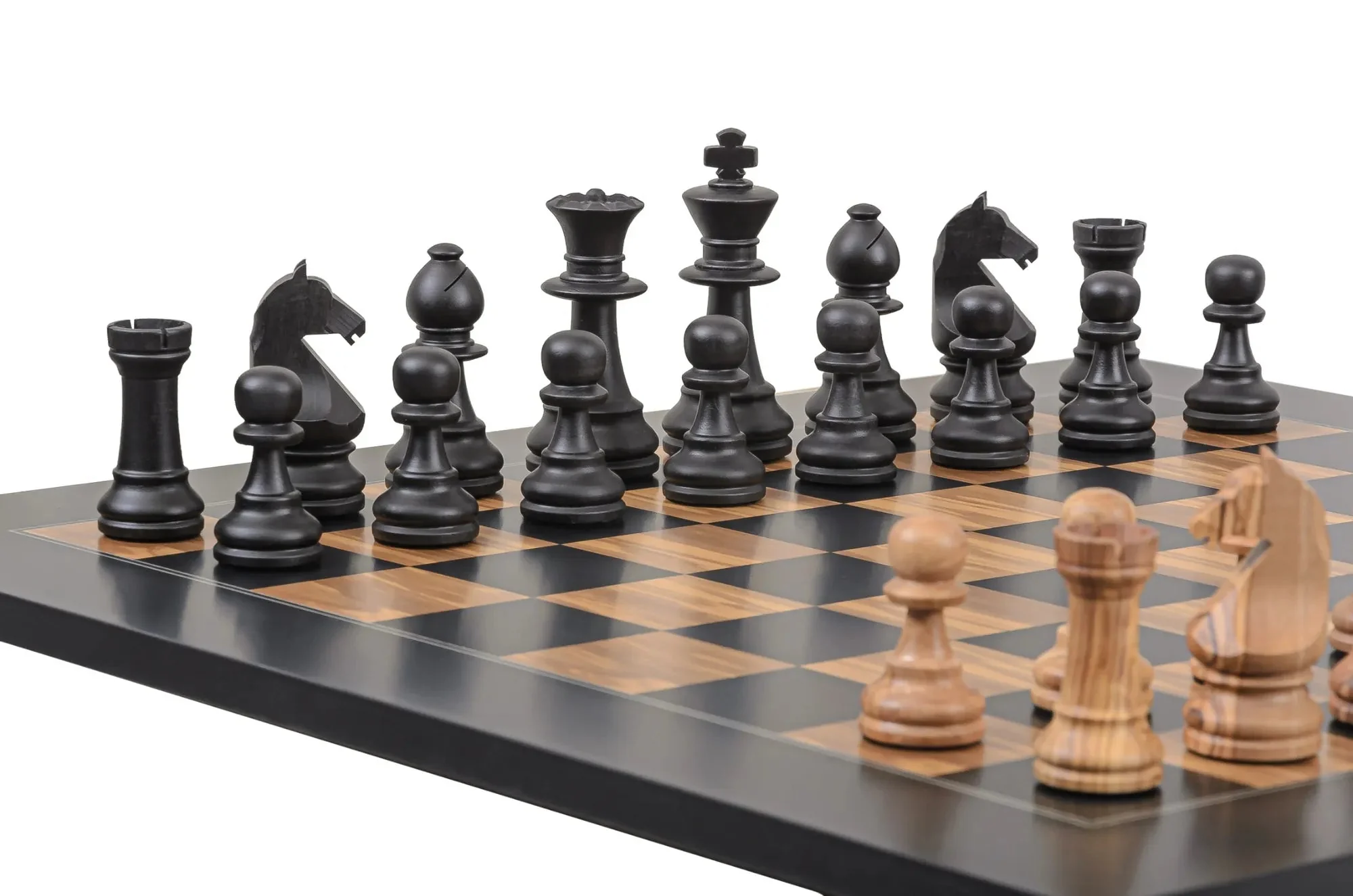 Rechapados Ferrer Chess Set and Black Olive Chess Board Combination - Image 5