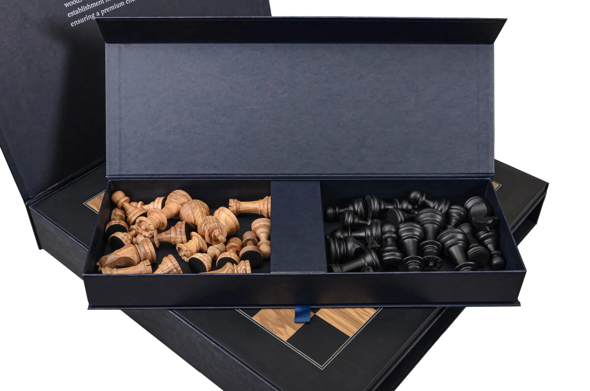 Rechapados Ferrer Chess Set and Black Olive Chess Board Combination - Image 8