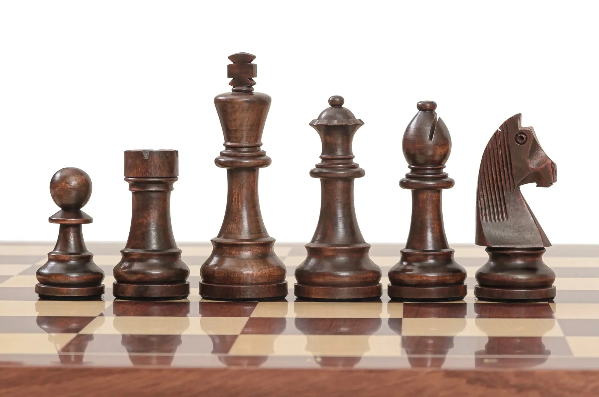 Rechapados Ferrer Chess Set and Mahogany Chess Board Combination - Image 3
