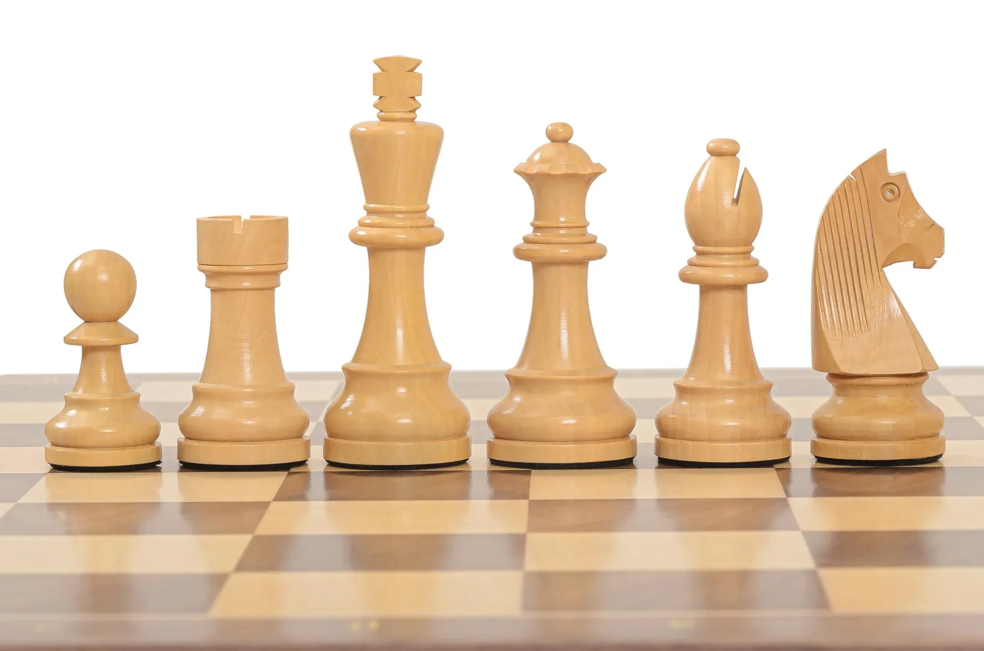 PRE-ORDER -  Rechapados Ferrer Chess Set and Walnut Chess Board Combination - Image 3