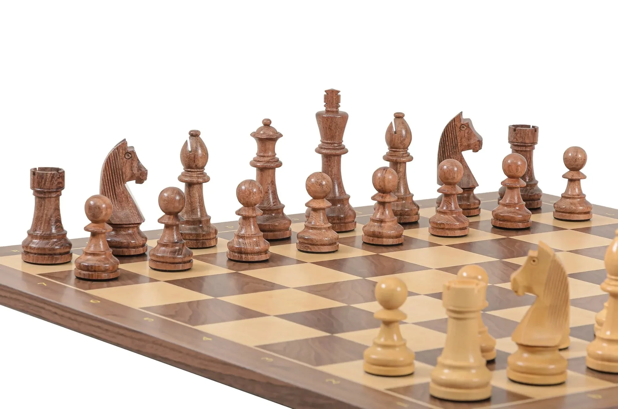 PRE-ORDER -  Rechapados Ferrer Chess Set and Walnut Chess Board Combination - Image 5