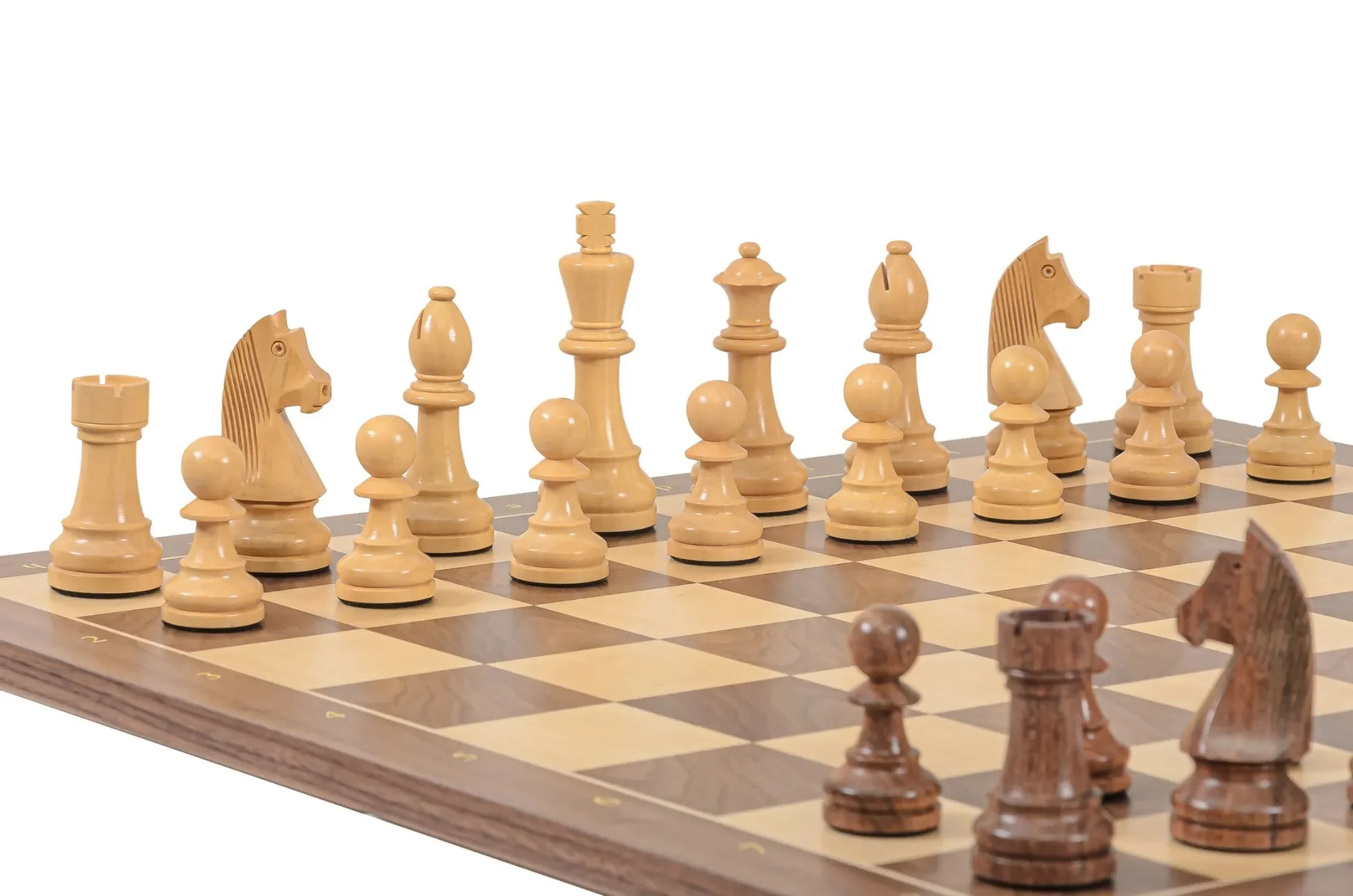 PRE-ORDER -  Rechapados Ferrer Chess Set and Walnut Chess Board Combination - Image 6