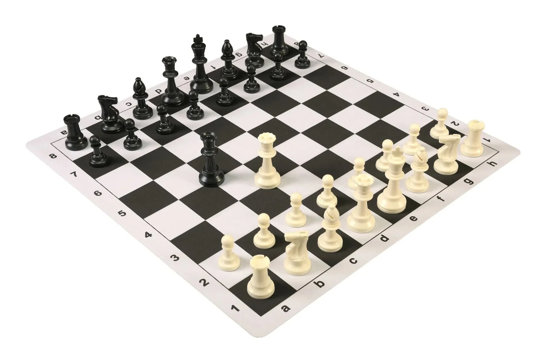 Regulation Tournament Chess Pieces and Mousepad Board Combo - Single Weighted - Image 2