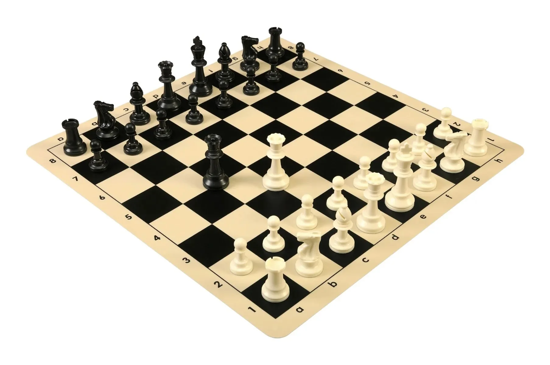 Regulation Tournament Chess Pieces and Silicone Chess Board Combo - Triple Weighted - Image 3