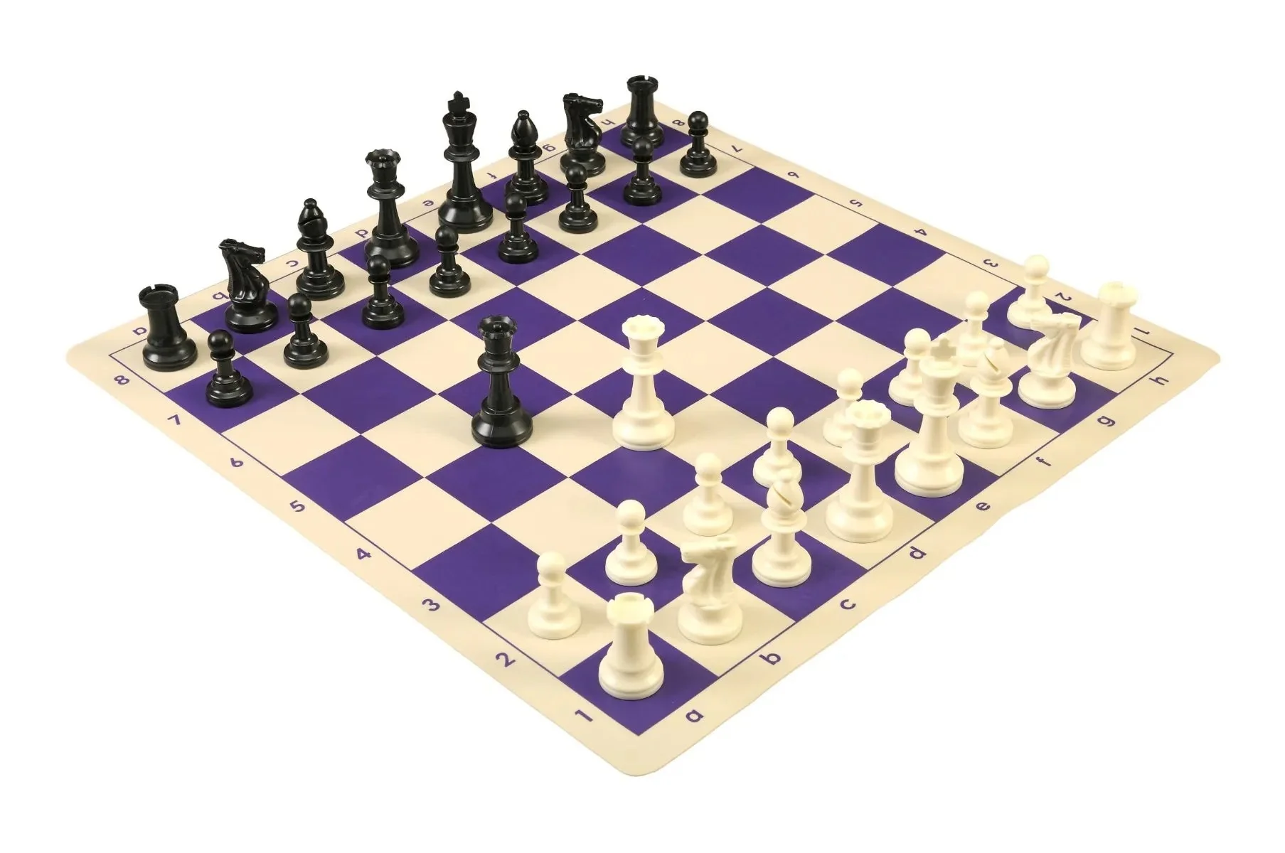 Regulation Tournament Chess Pieces and Silicone Chess Board Combo - Triple Weighted - Image 5