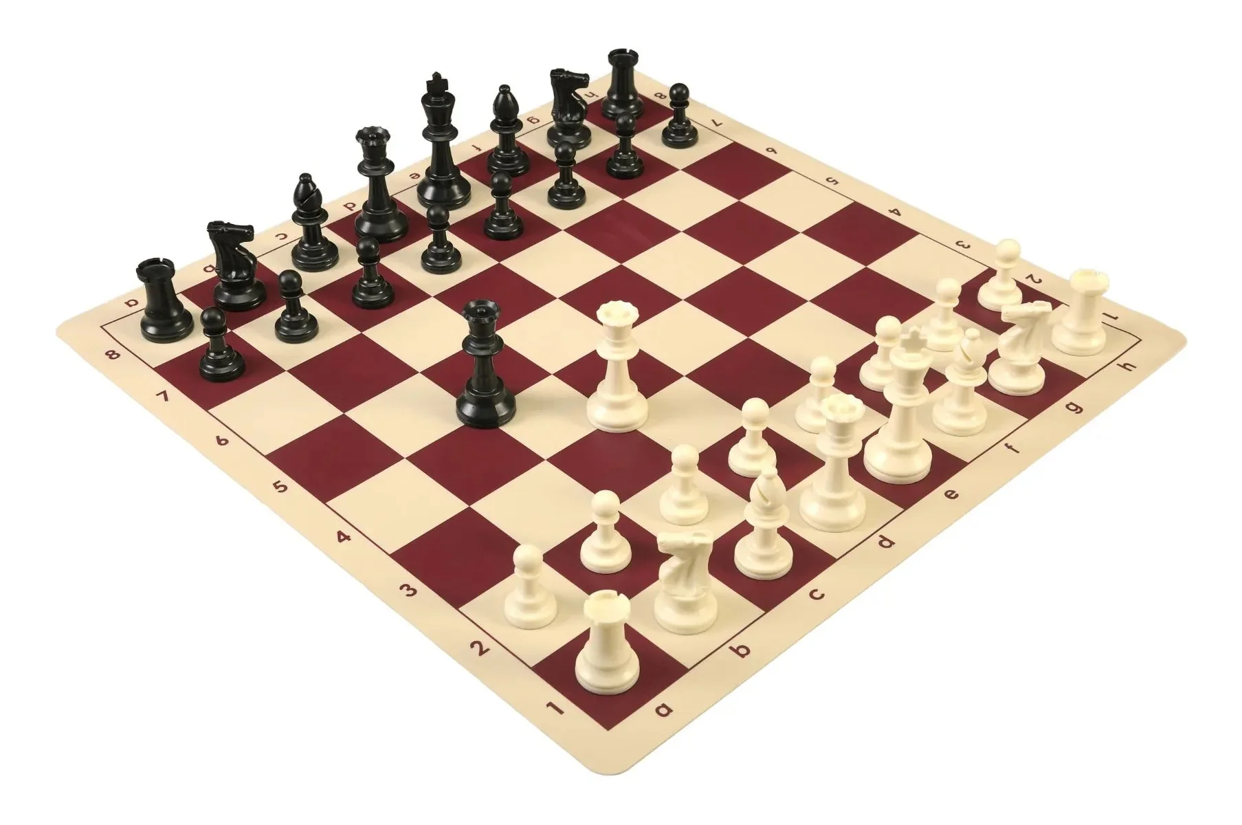 Regulation Tournament Chess Pieces and Silicone Chess Board Combo - Triple Weighted - Image 6