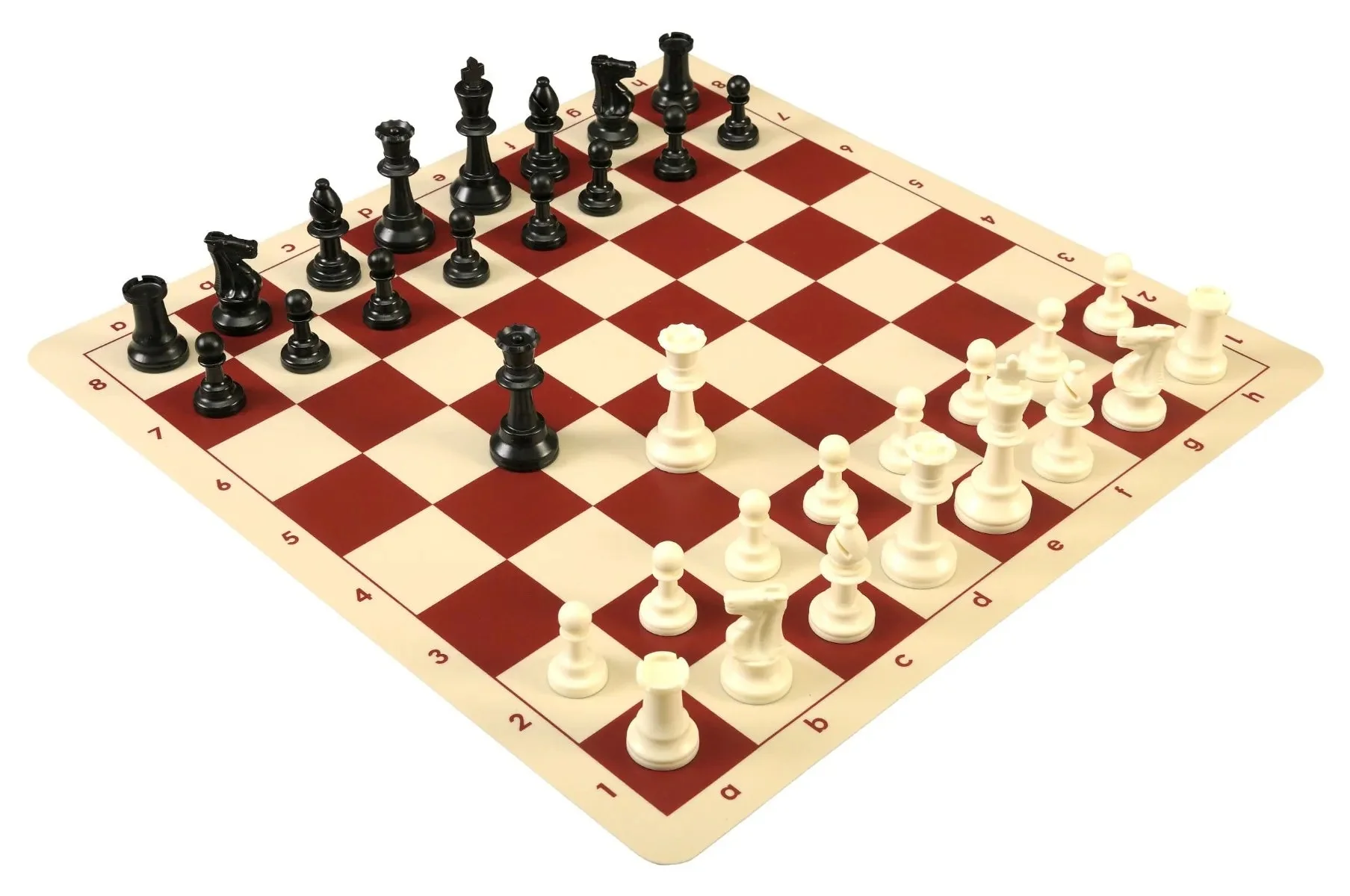 Regulation Tournament Chess Pieces and Silicone Chess Board Combo - Triple Weighted - Image 9